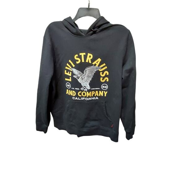 UNISEX MENS LADIES HOODED SWEAT SHIRT LEVIS STRAUSS LOGO SIZE MEDIUM RN117508 - Picture 2 of 7